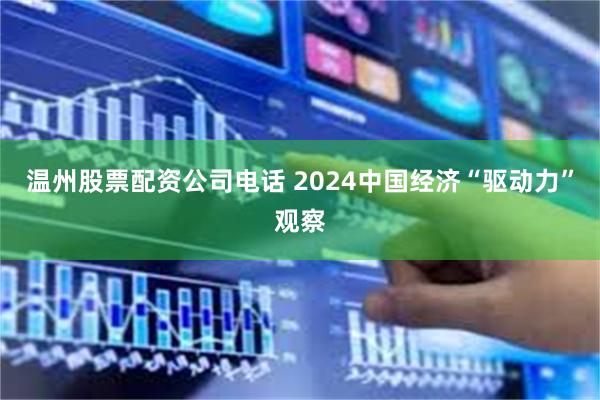 温州股票配资公司电话 2024中国经济“驱动力”观察