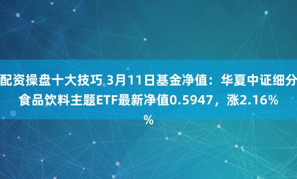 配资操盘十大技巧 3月11日基金净值：华夏中证细分食品饮料主题ETF最新净值0.5947，涨2.16%